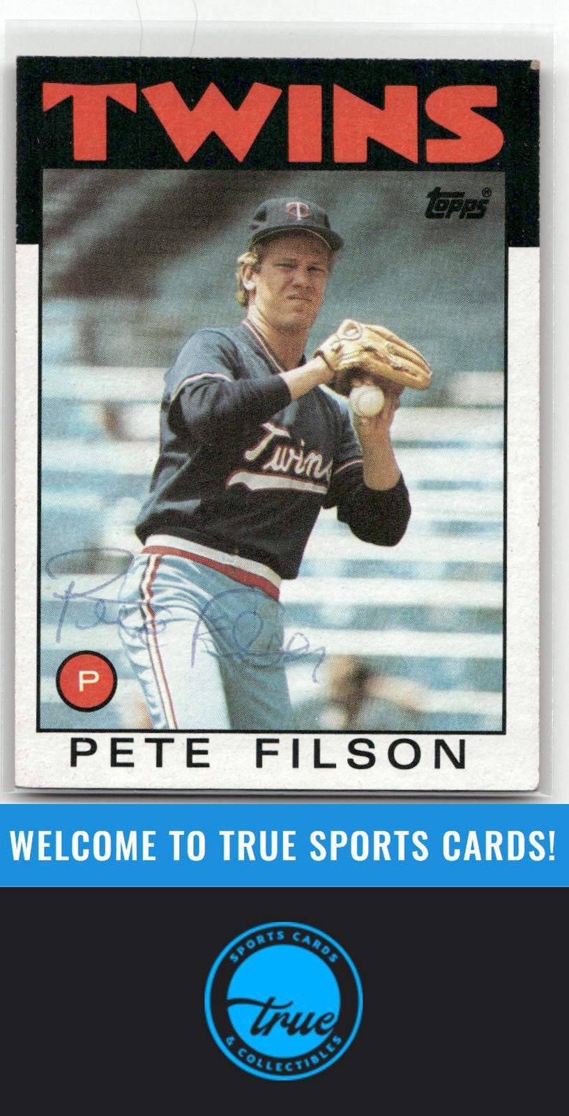 1986 Topps #122 Pete Filson Auto