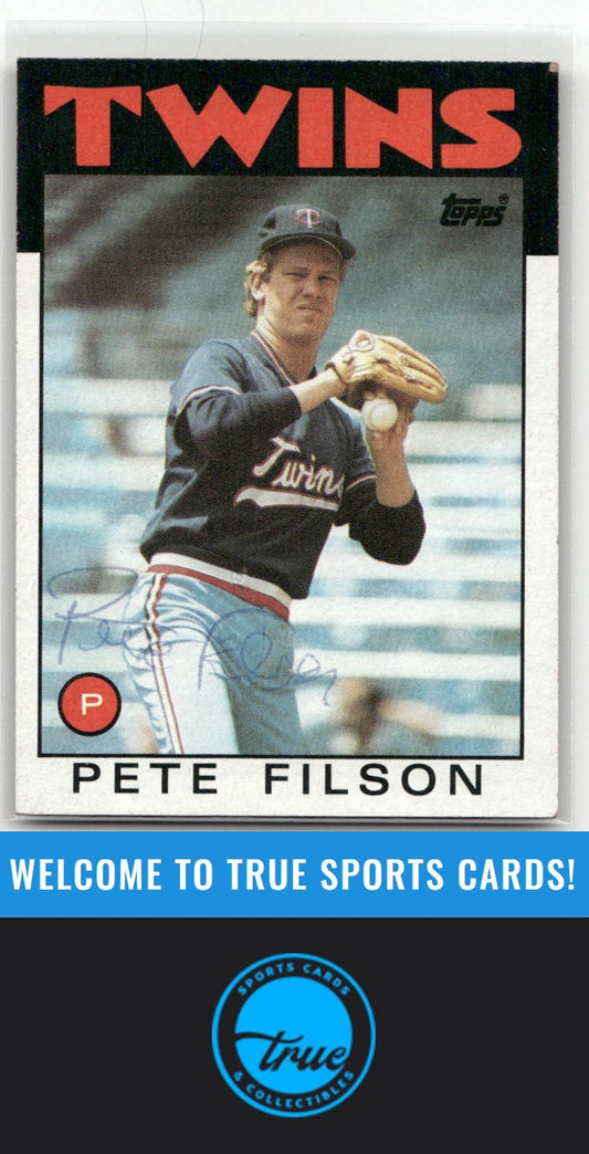 1986 Topps #122 Pete Filson Auto
