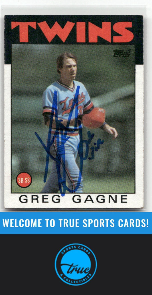 1986 Topps #162 Greg Gagne Auto