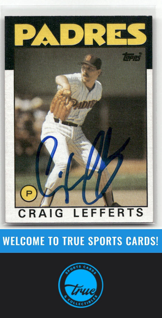 1986 Topps #244 Craig Lefferts Auto
