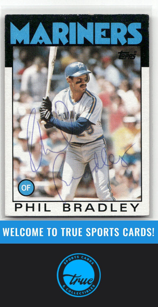 1986 Topps #305 Phil Bradley Auto