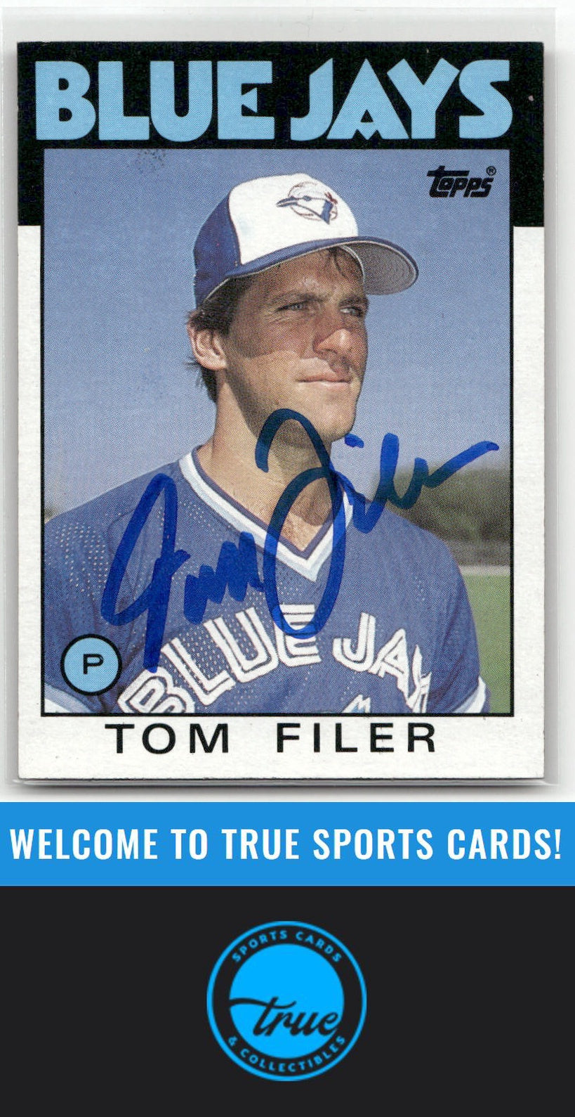 1986 Topps #312 Tom Filer Auto