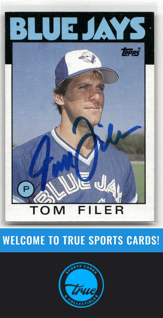 1986 Topps #312 Tom Filer Auto