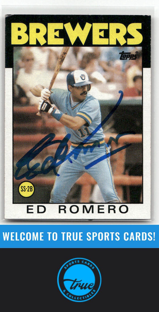 1986 Topps #317 Ed Romero Auto