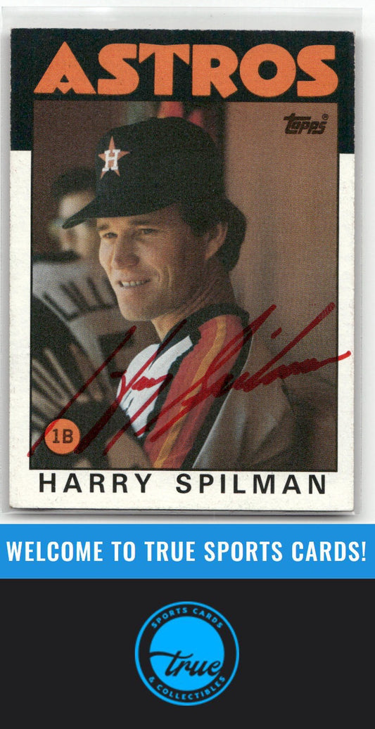 1986 Topps #352 Harry Spilman Auto