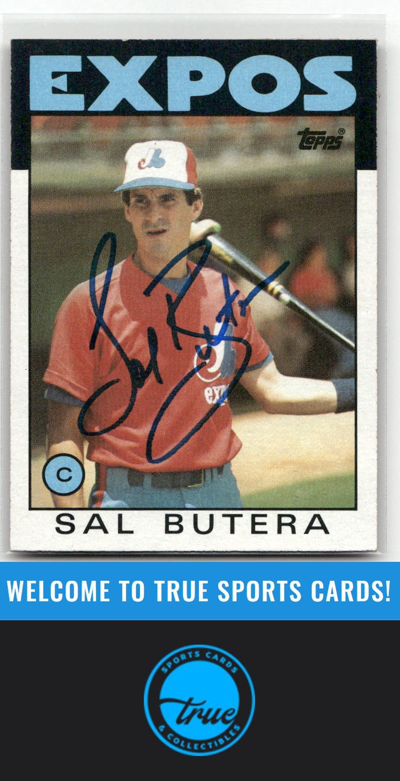 1986 Topps #407 Sal Butera Auto