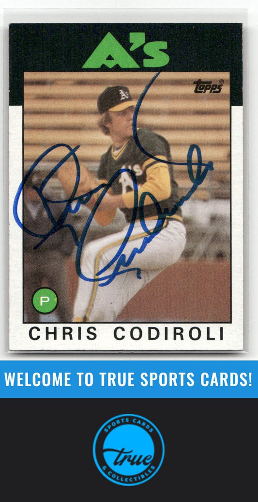 1986 Topps #433 Chris Codiroli Auto