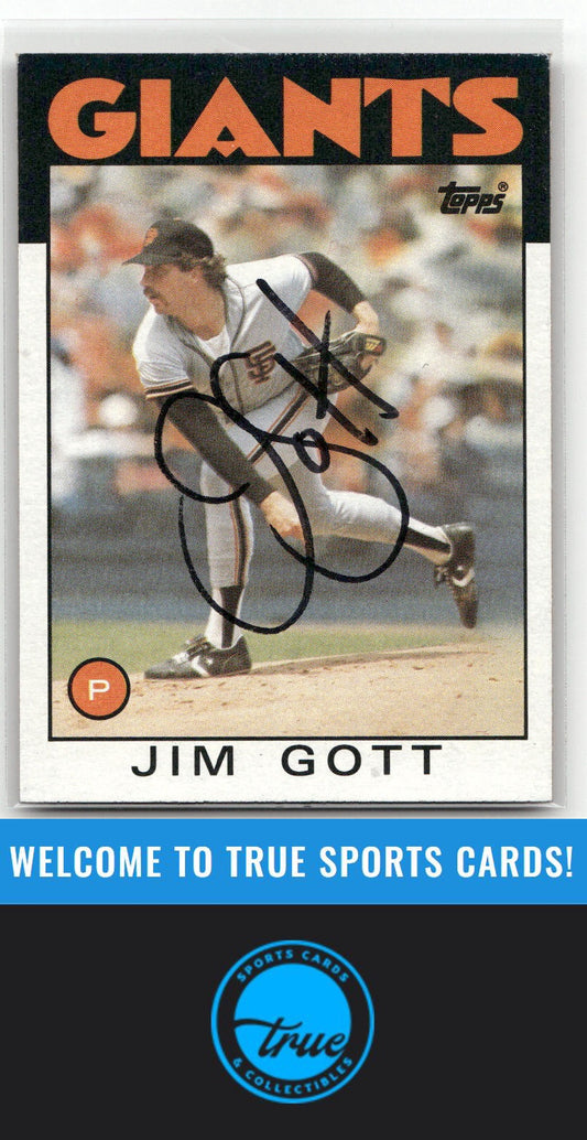 1986 Topps #463 Jim Gott Auto