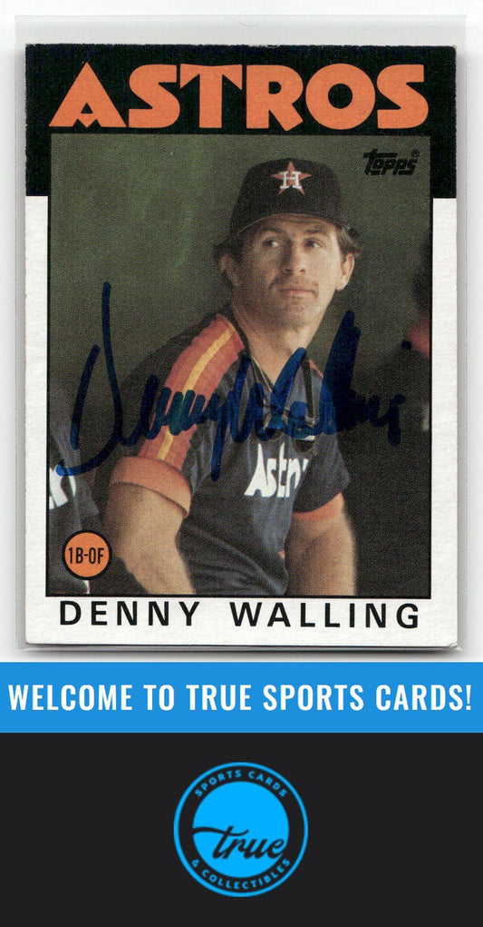 1986 Topps #504 Denny Walling Auto