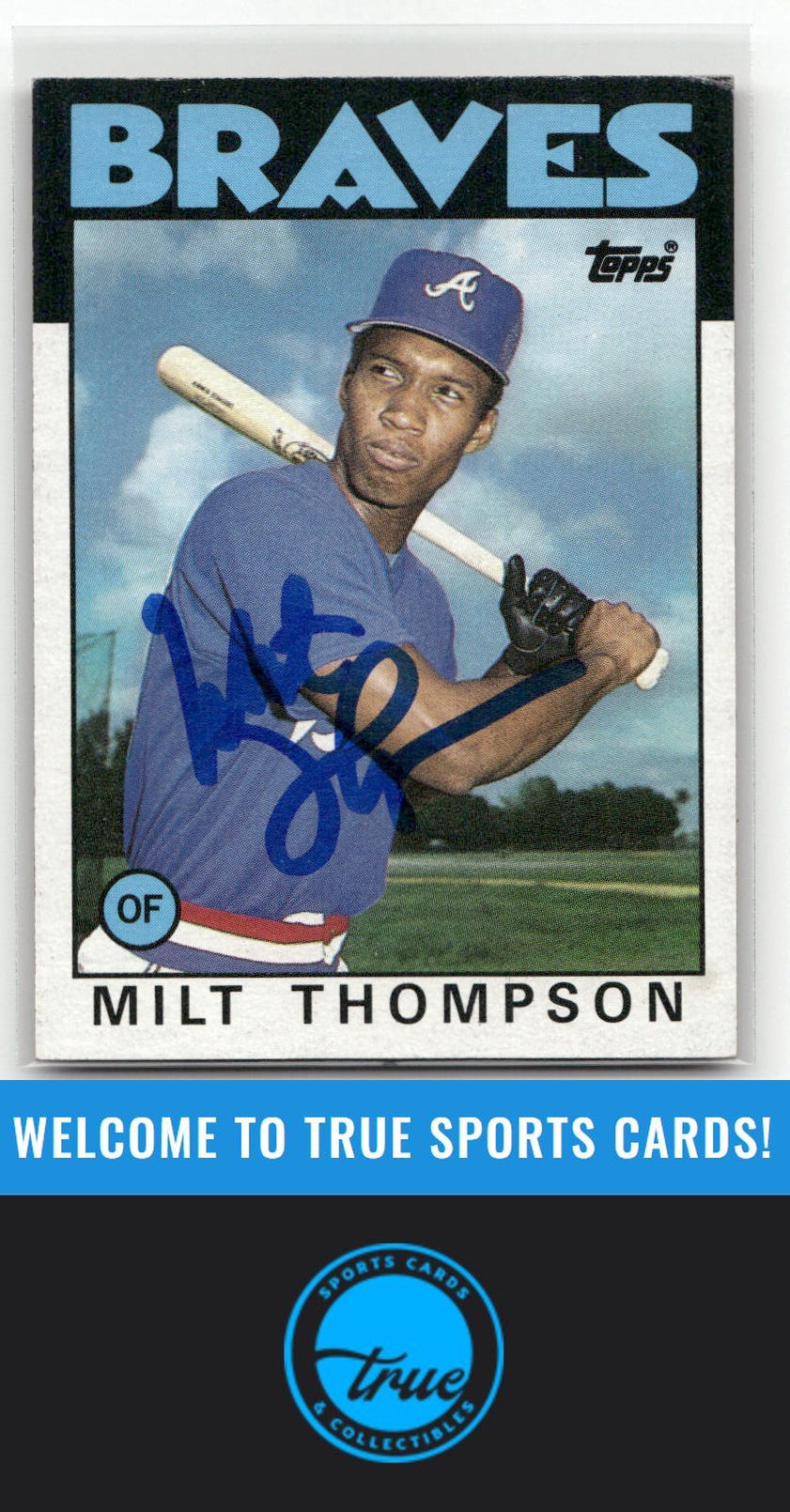 1986 Topps #517 Milt Thompson Auto