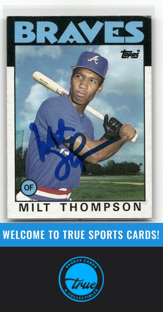 1986 Topps #517 Milt Thompson Auto