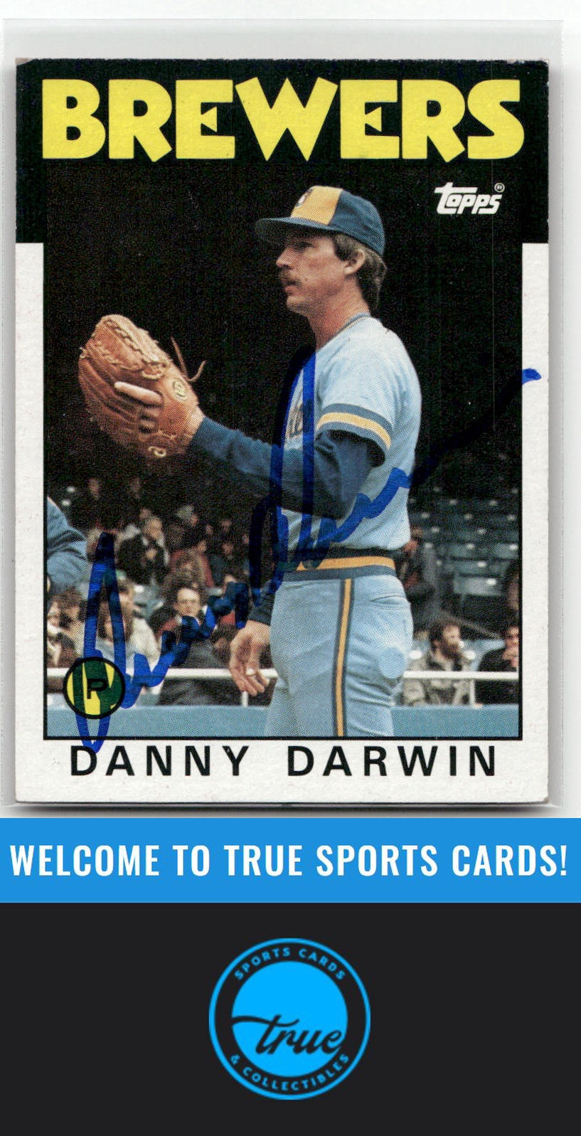 1986 Topps #519 Danny Darwin Auto