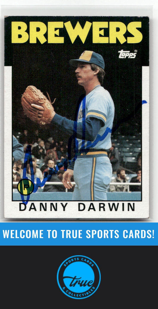 1986 Topps #519 Danny Darwin Auto