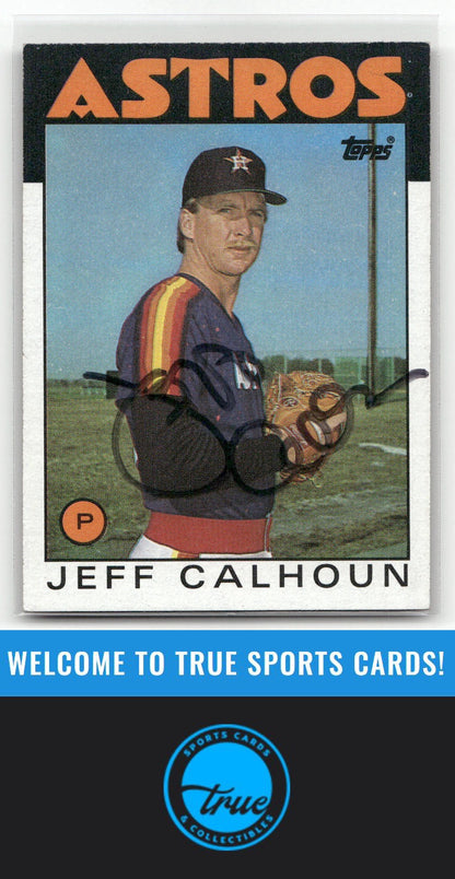 1986 Topps #534 Jeff Calhoun Auto