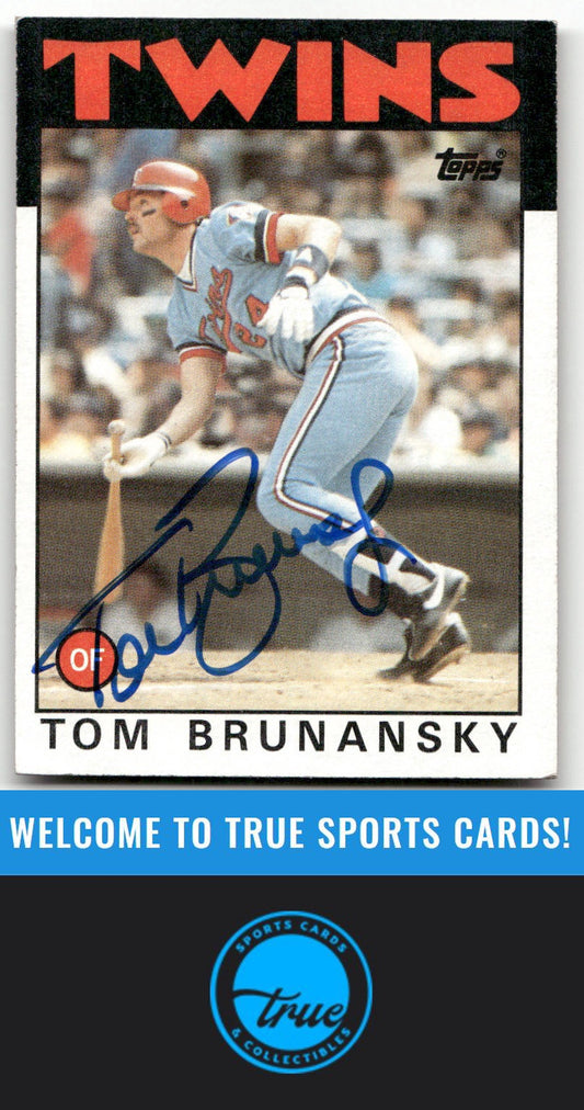 1986 Topps #565 Tom Brunansky Auto