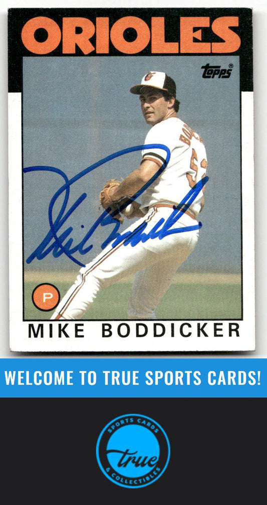 1986 Topps #575 Mike Boddicker Auto