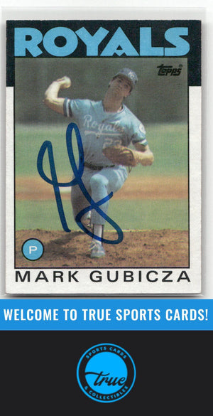 1986 Topps #644 Mark Gubicza Auto