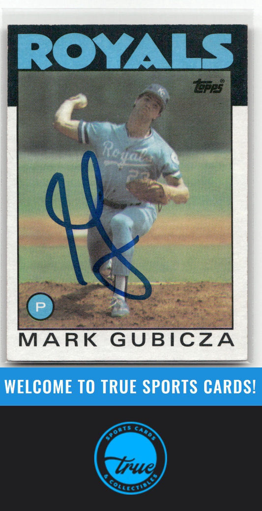 1986 Topps #644 Mark Gubicza Auto