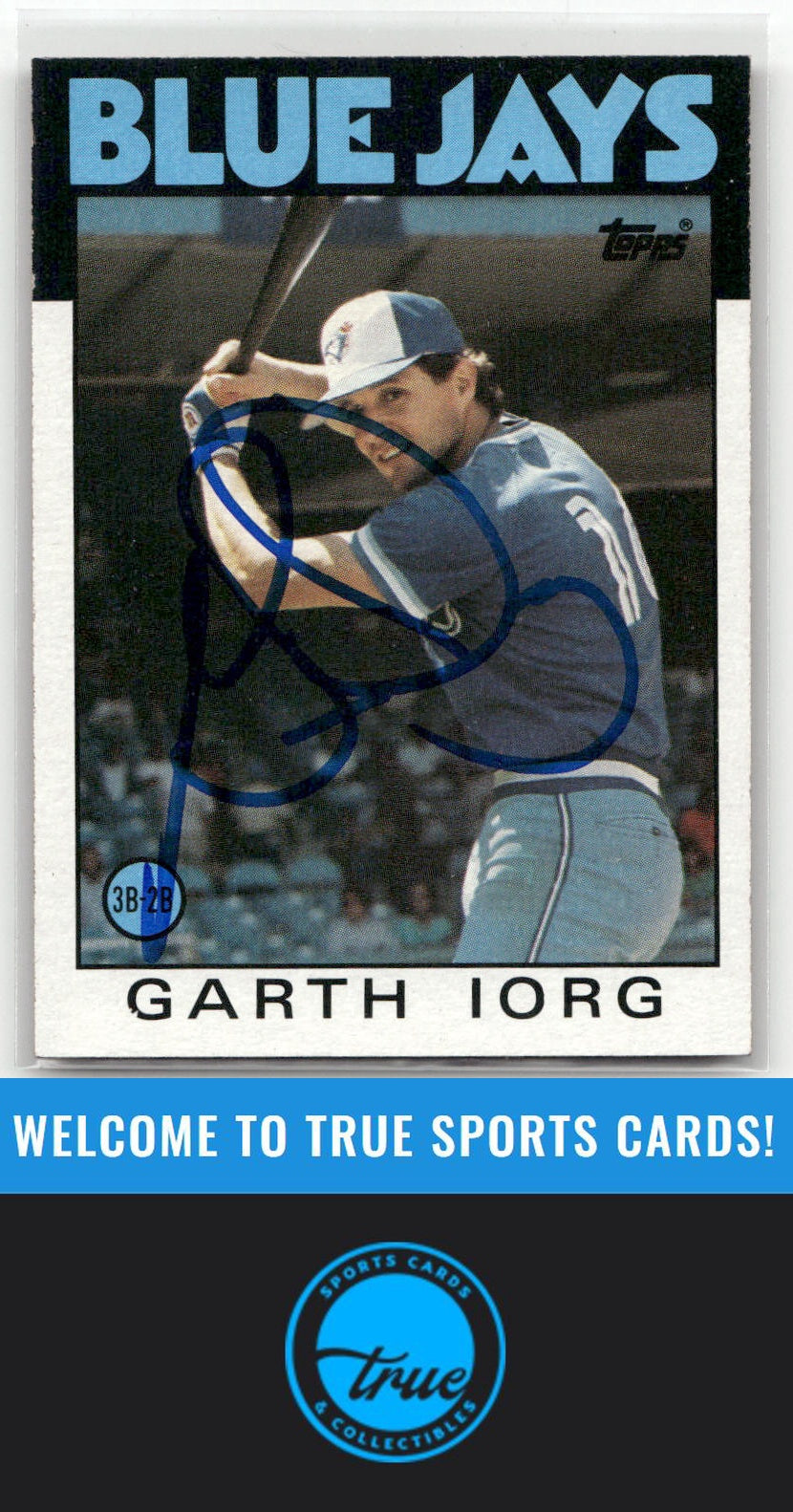 1986 Topps #694 Garth Iorg Auto