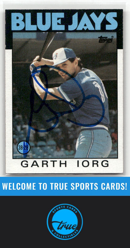 1986 Topps #694 Garth Iorg Auto