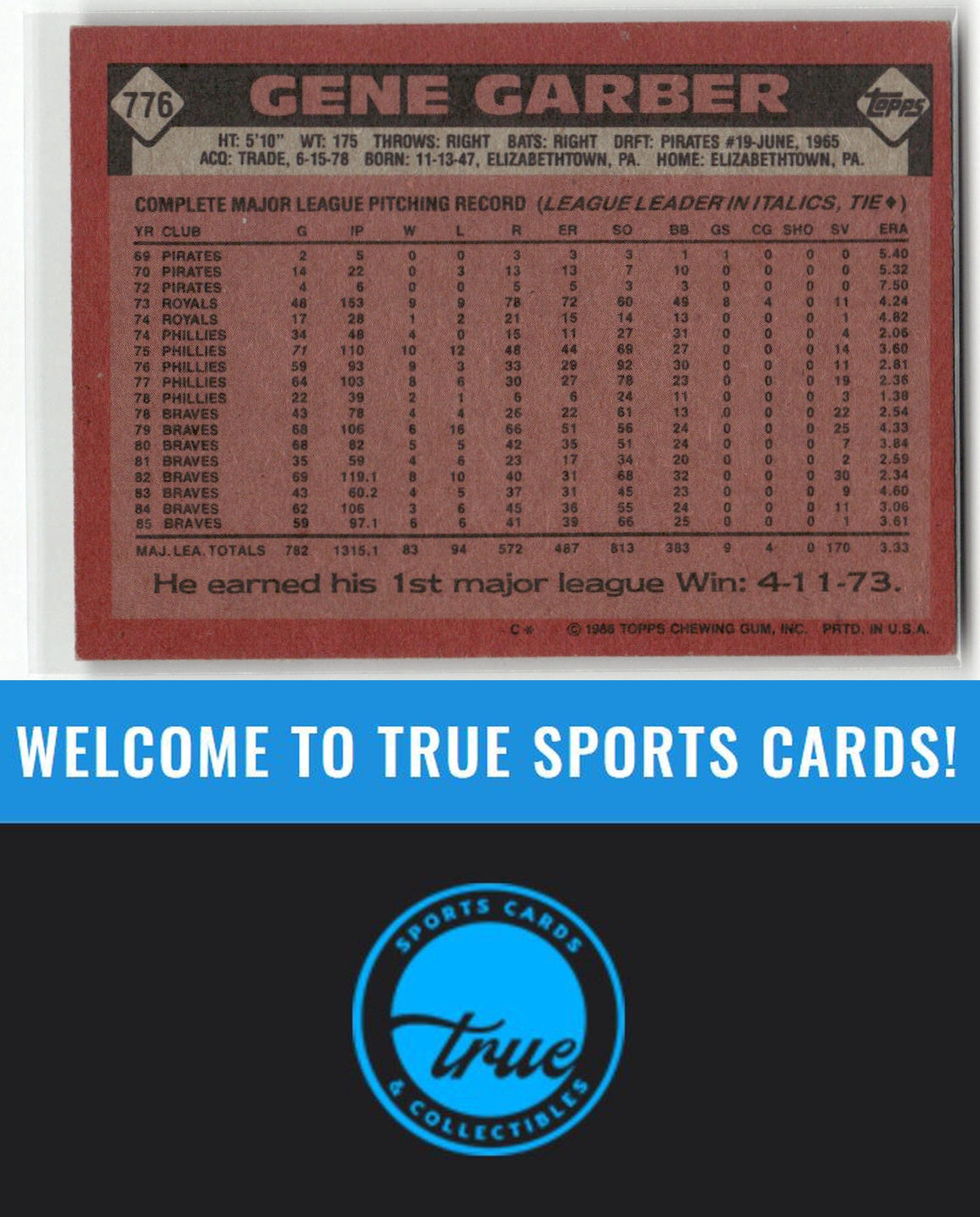 1986 Topps #368 Greg Brock Auto