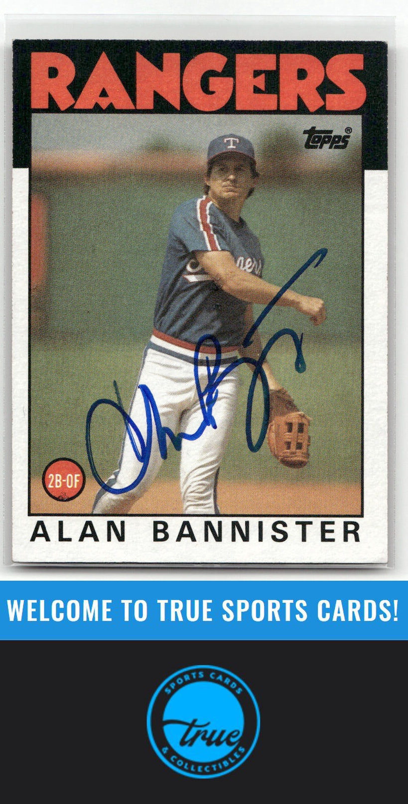 1986 Topps #784 Alan Bannister Auto