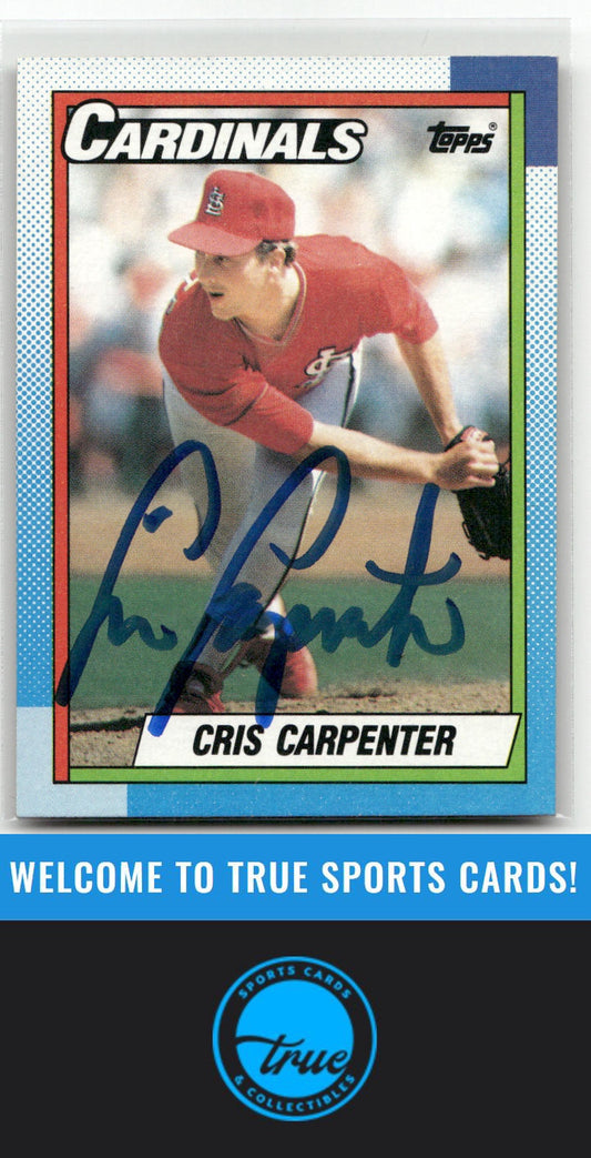 1990 Topps #443 Cris Carpenter Auto