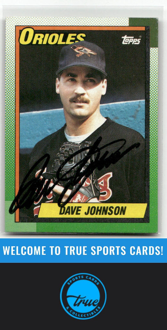 1990 Topps #416 Dave Johnson Auto