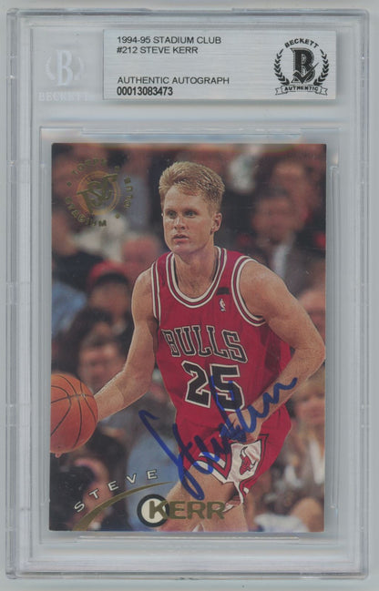 1994-95 Stadium Club Steve Kerr #212 Auto - Beckett Authentic