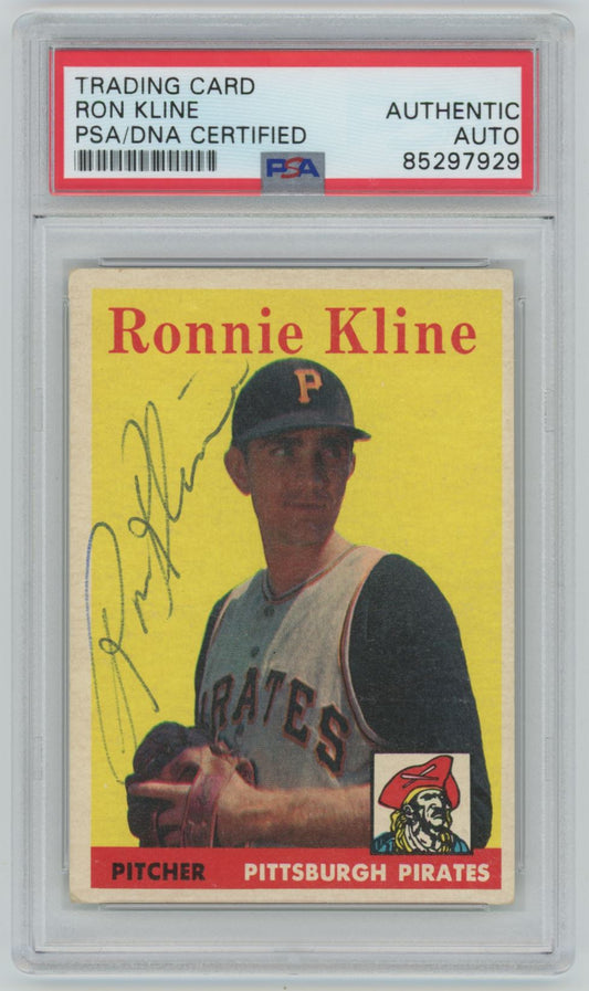 1958 Topps Ron Kline #82 Auto - PSA/DNA Authentic