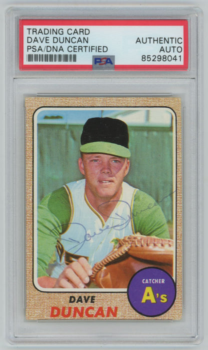 1968 Topps Dave Duncan Auto - PSA/DNA Authentic (8041)