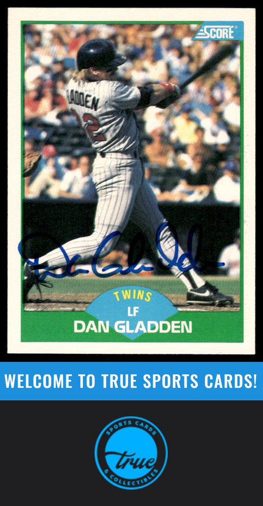 1989 Score #62 Dan Gladden AUTOGRAPH
