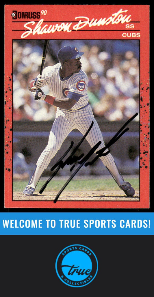 1990 Donruss #49 Shawon Dunston AUTOGRAPH