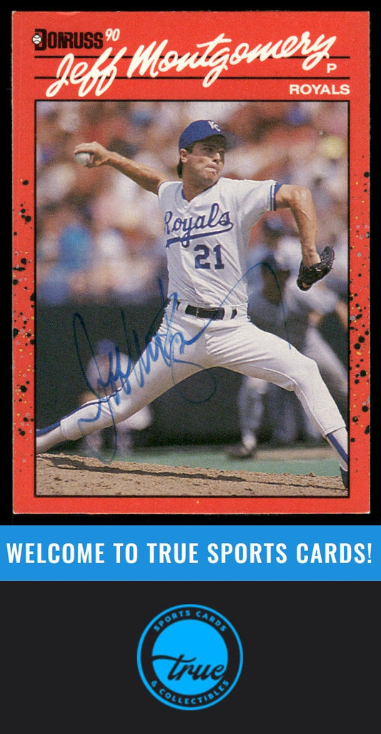 1990 Donruss #380c Jeff Montgomery AUTOGRAPH