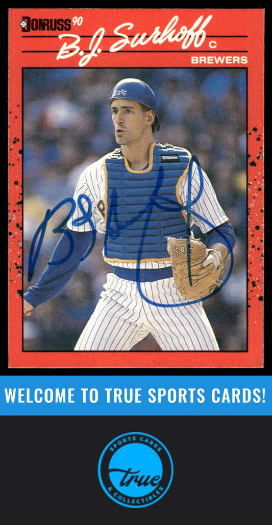 1990 Donruss #173 B.J. Surhoff AUTOGRAPH