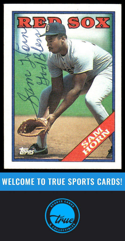 1988 Topps #377 Sam Horn AUTOGRAPH