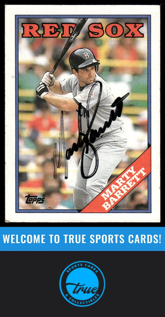 1988 Topps #525 Marty Barrett AUTOGRAPH