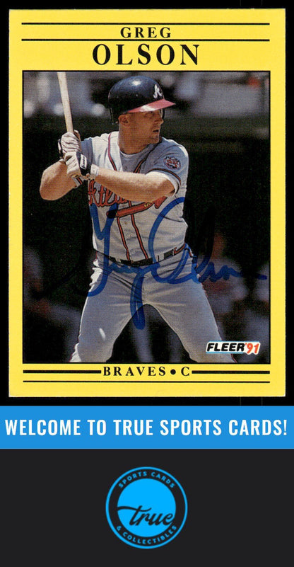 1991 Fleer #698b Greg Olson AUTO