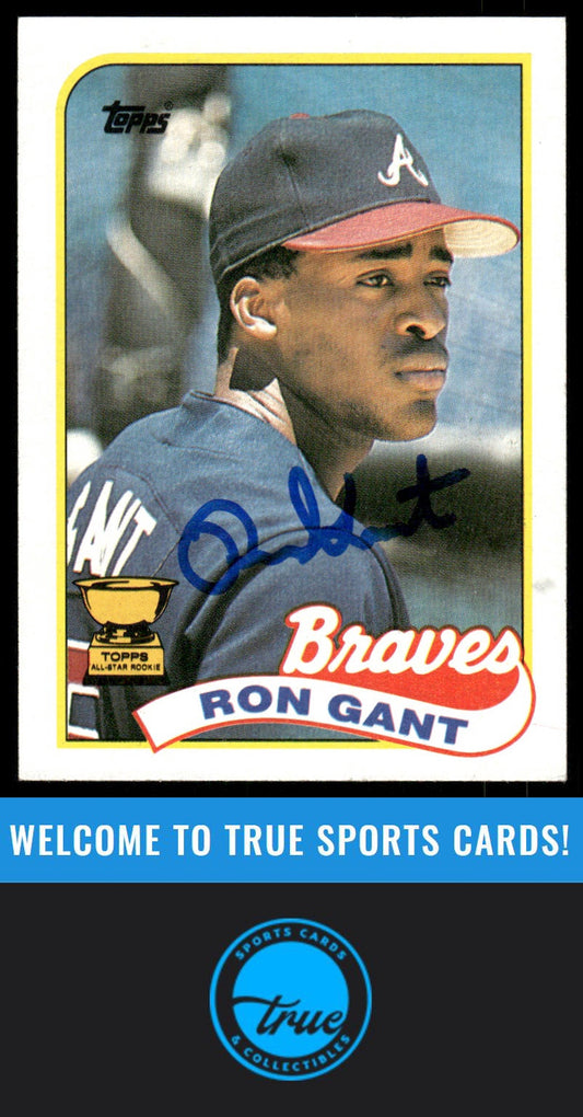 1989 Topps #296 Ron Gant AUTO