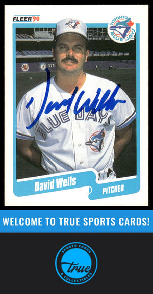 1990 Fleer #96 David Wells AUTO