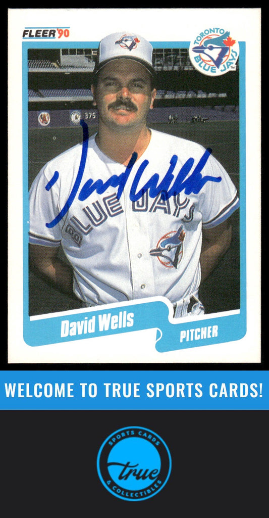 1990 Fleer #96 David Wells AUTO