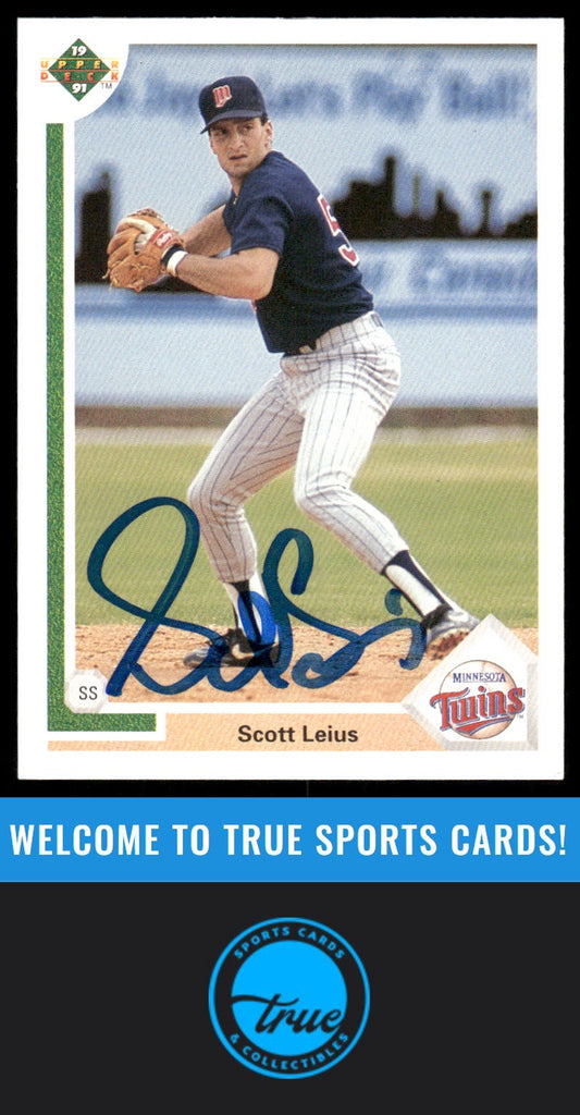 1991 Upper Deck #35 Scott Leius AUTO