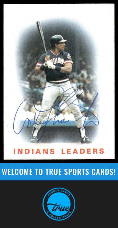 1986 Topps #336 Indians Leaders -ANDRE THORNTON AUTO