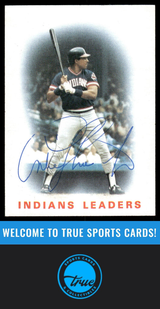 1986 Topps #336 Indians Leaders -ANDRE THORNTON AUTO