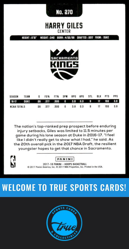 2017-18 Hoops #270 Harry Giles AUTO