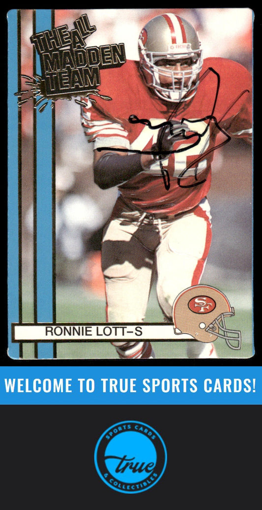 1990 Action Packed All-Madden #32 Ronnie Lott AUTO (SIGNED UPSIDE DOWN)