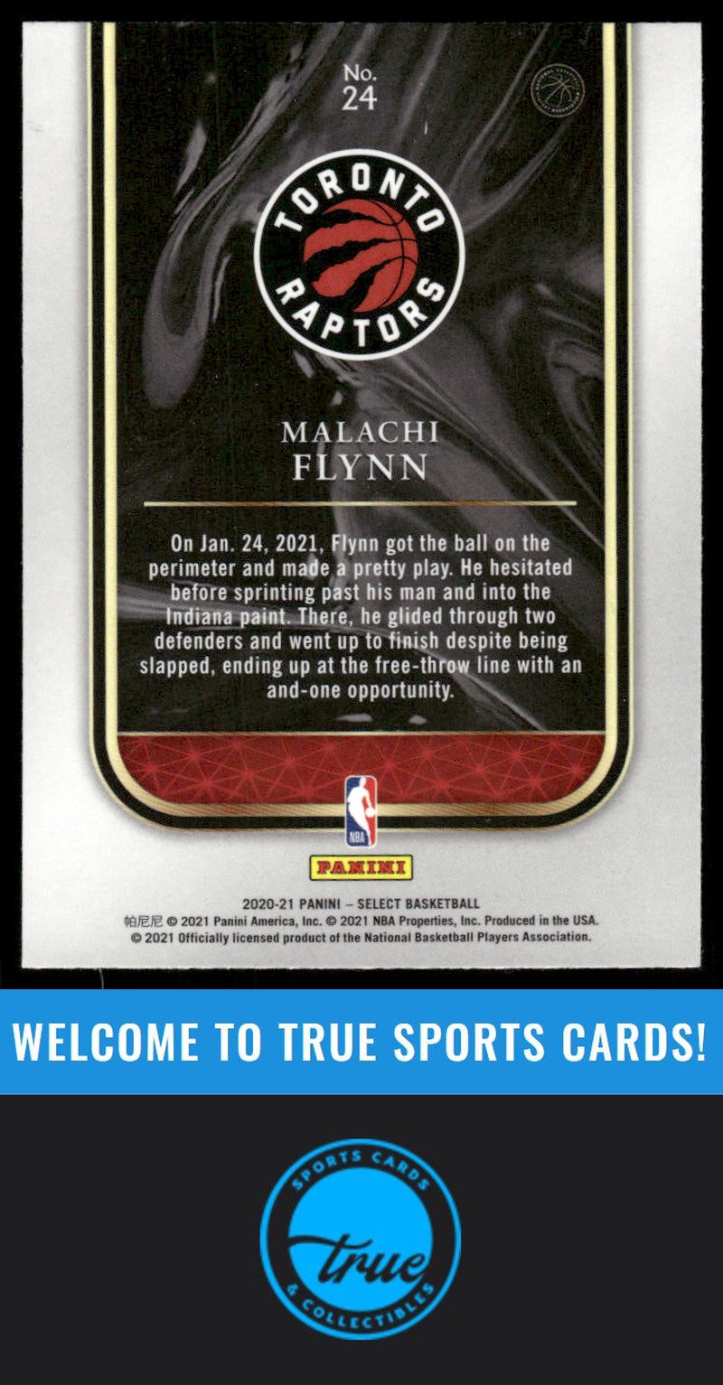 2020-21 Panini Select #24 Malachi Flynn Rookie Selections AUTO