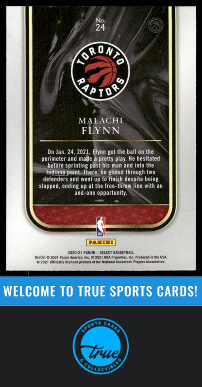 2020-21 Panini Select #24 Malachi Flynn Rookie Selections AUTO