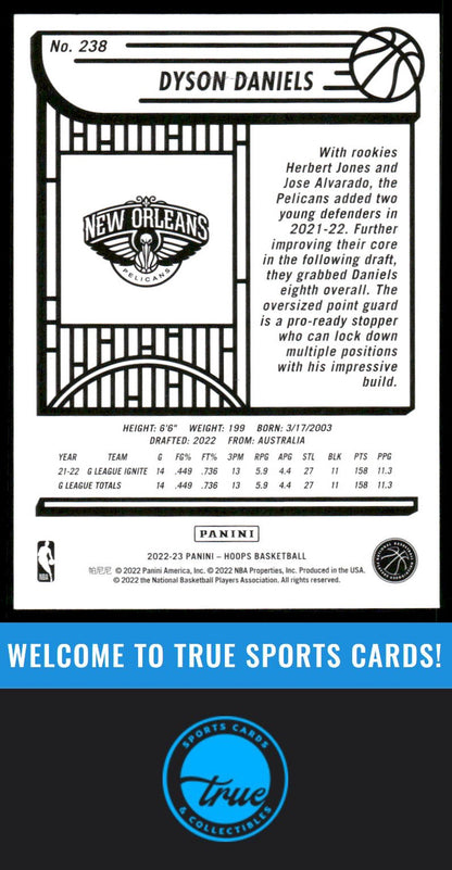 2022-23 Hoops #238 Dyson Daniels AUTO
