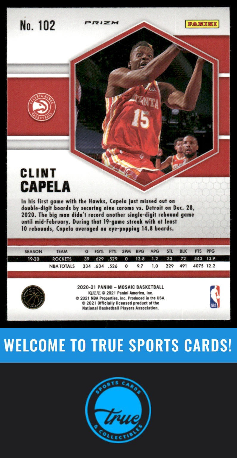 2020-21 Panini Mosaic #102 Clint Capela AUTO